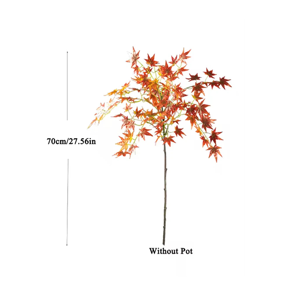 Ritadecor 70-140cm Artificial Red Maple Tree Fake Plant