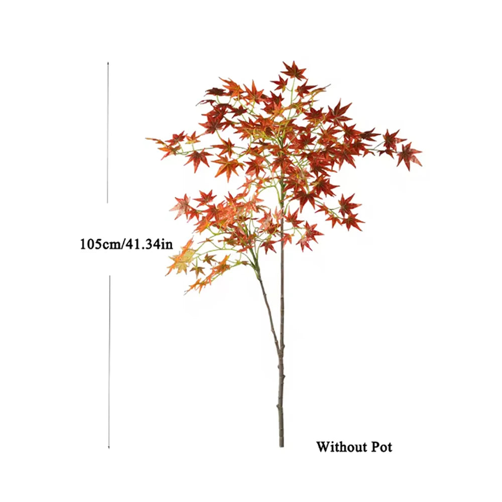 Ritadecor 70-140cm Artificial Red Maple Tree Fake Plant