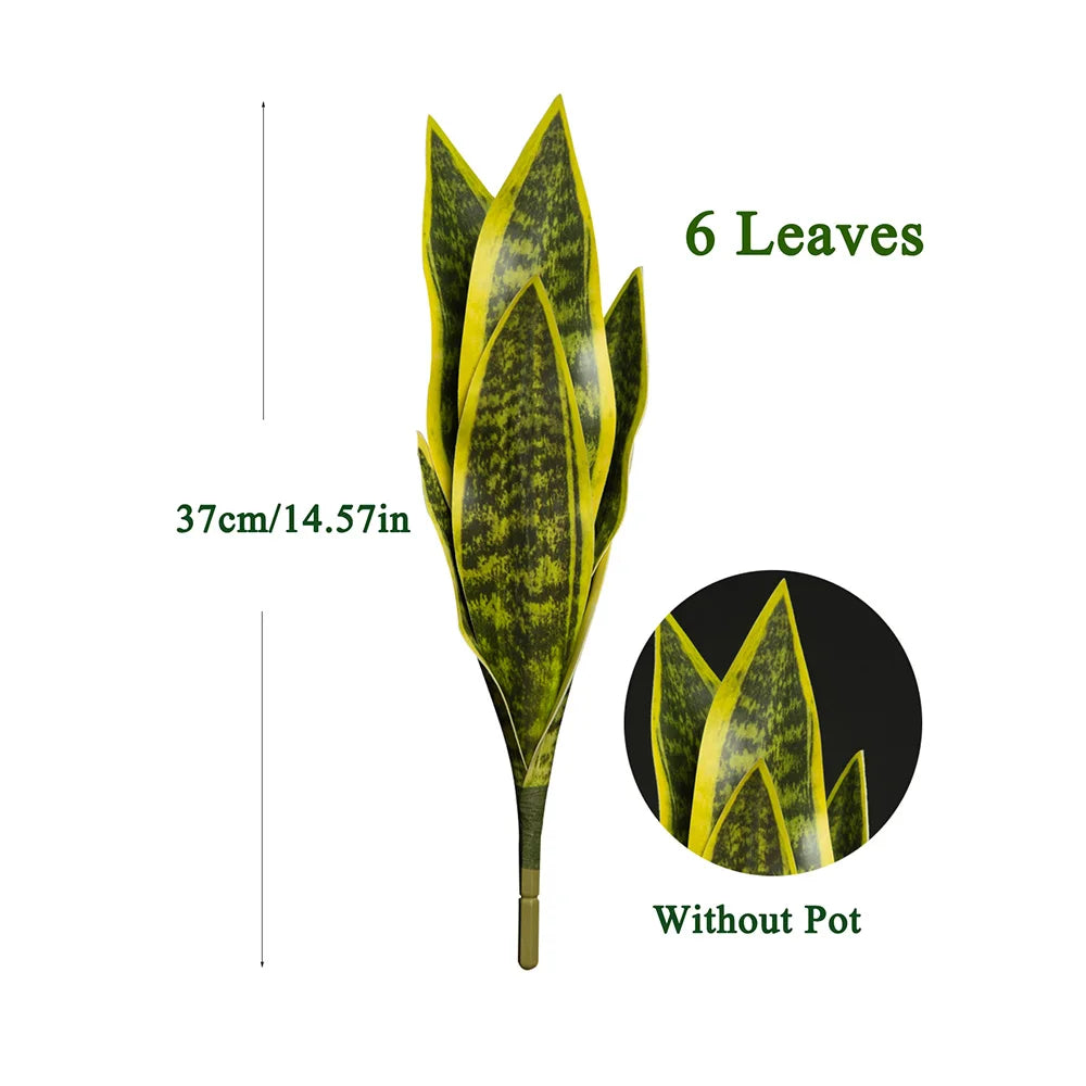 Ritadecor 31/37cm Artificial Snake Plant Fake Succulent