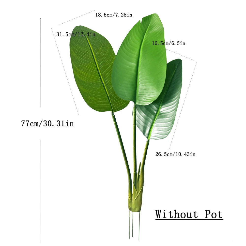 Ritadecor 37/77cm Artificial Bird of Paradise Fake Palm