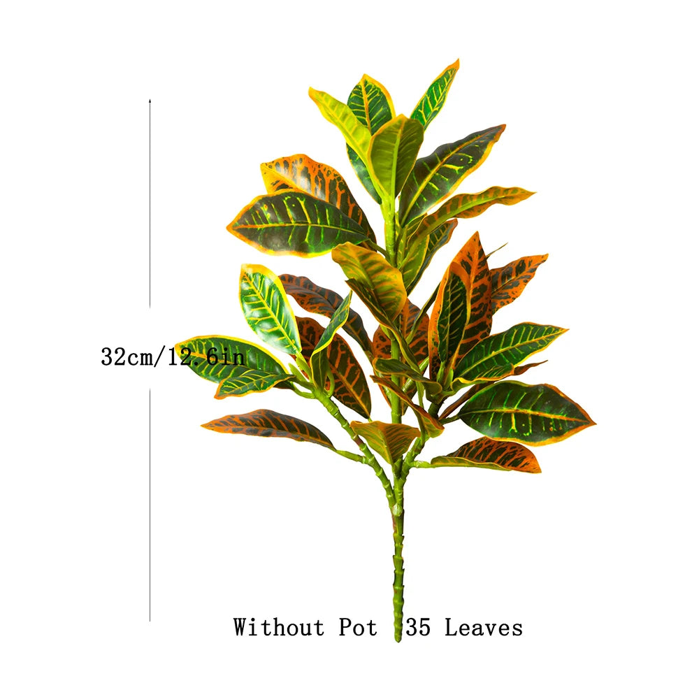 Ritadecor 24-41cm Fake Croton Plants Artificial Tropical