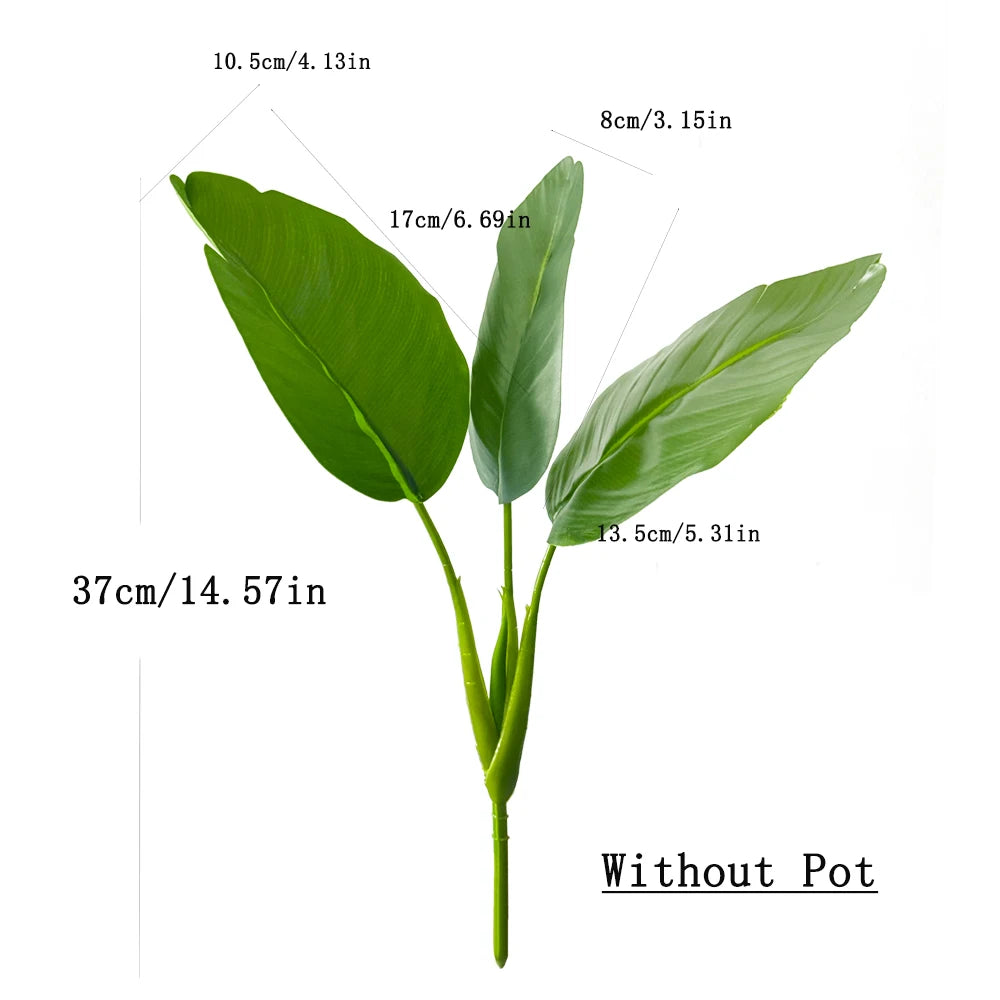 Ritadecor 37/77cm Artificial Bird of Paradise Fake Palm