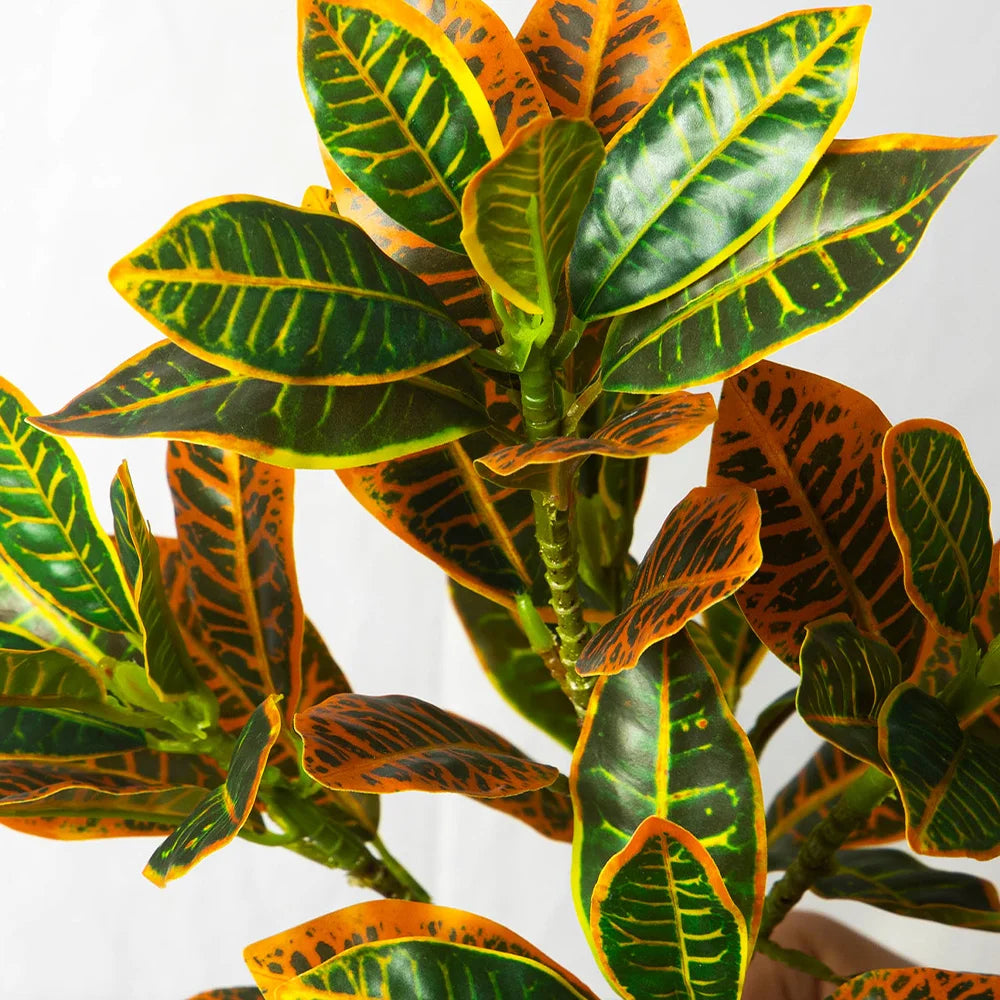 Ritadecor 24-41cm Fake Croton Plants Artificial Tropical