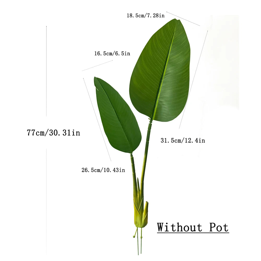 Ritadecor 37/77cm Artificial Bird of Paradise Fake Palm