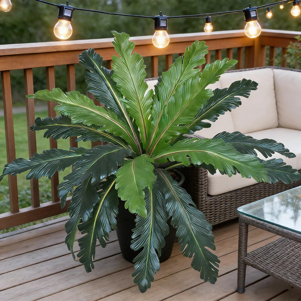 Ritadecor 45-50cm Artificial Fern Plant Fake Persian Leaf