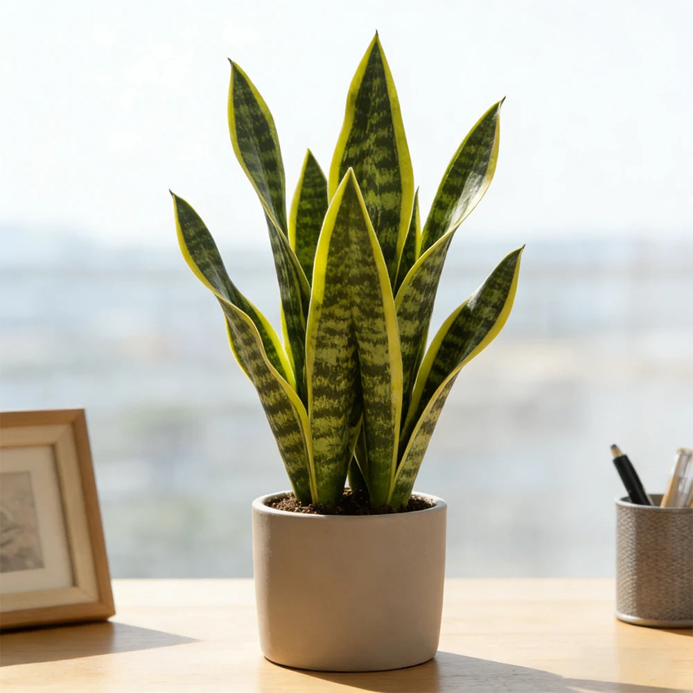 Ritadecor 31/37cm Artificial Snake Plant Fake Succulent