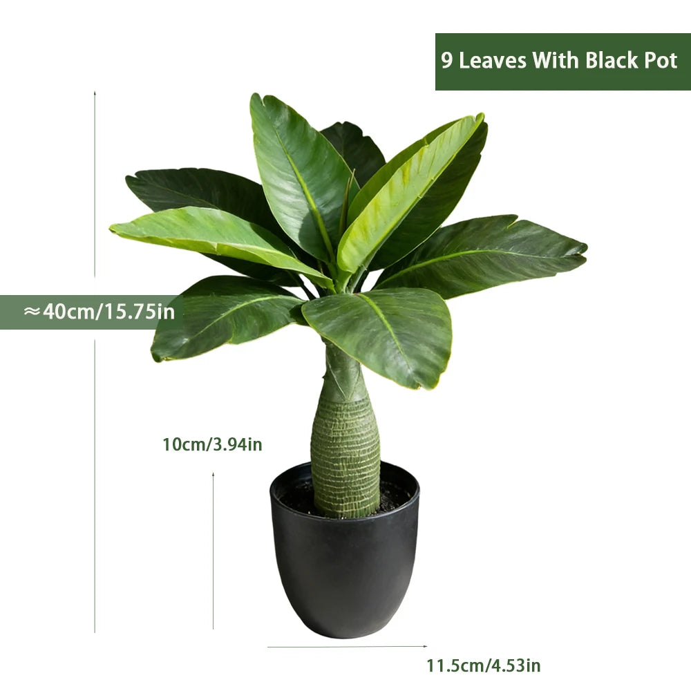 Ritadecor 37/40cm Artificial Banana Plant Fake Bird of