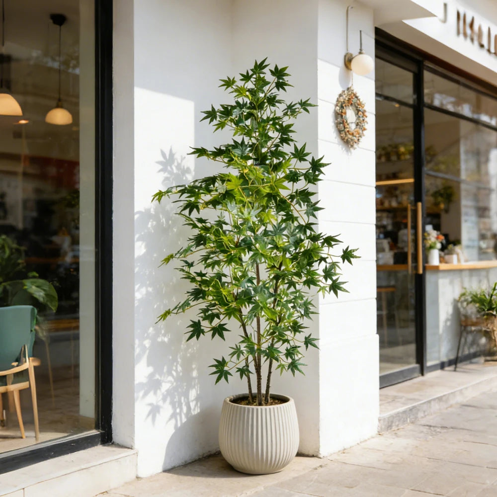Ritadecor 70-140cm Artificial Red Maple Tree Fake Plant