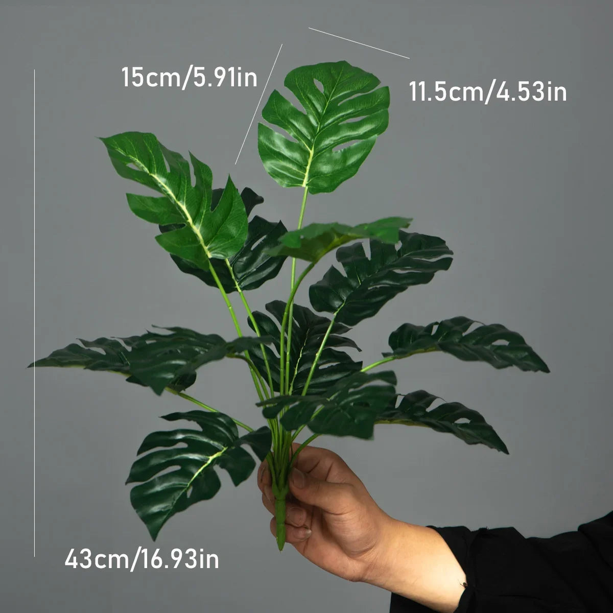 Ritadecor 43cm Fake Monstera Plant Artificial Tropical