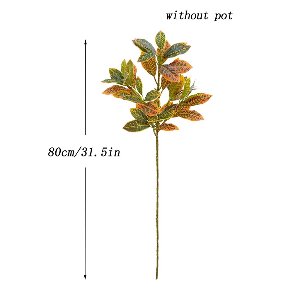 Ritadecor 80-120cm Artificial Croton Tree Fake Ficus