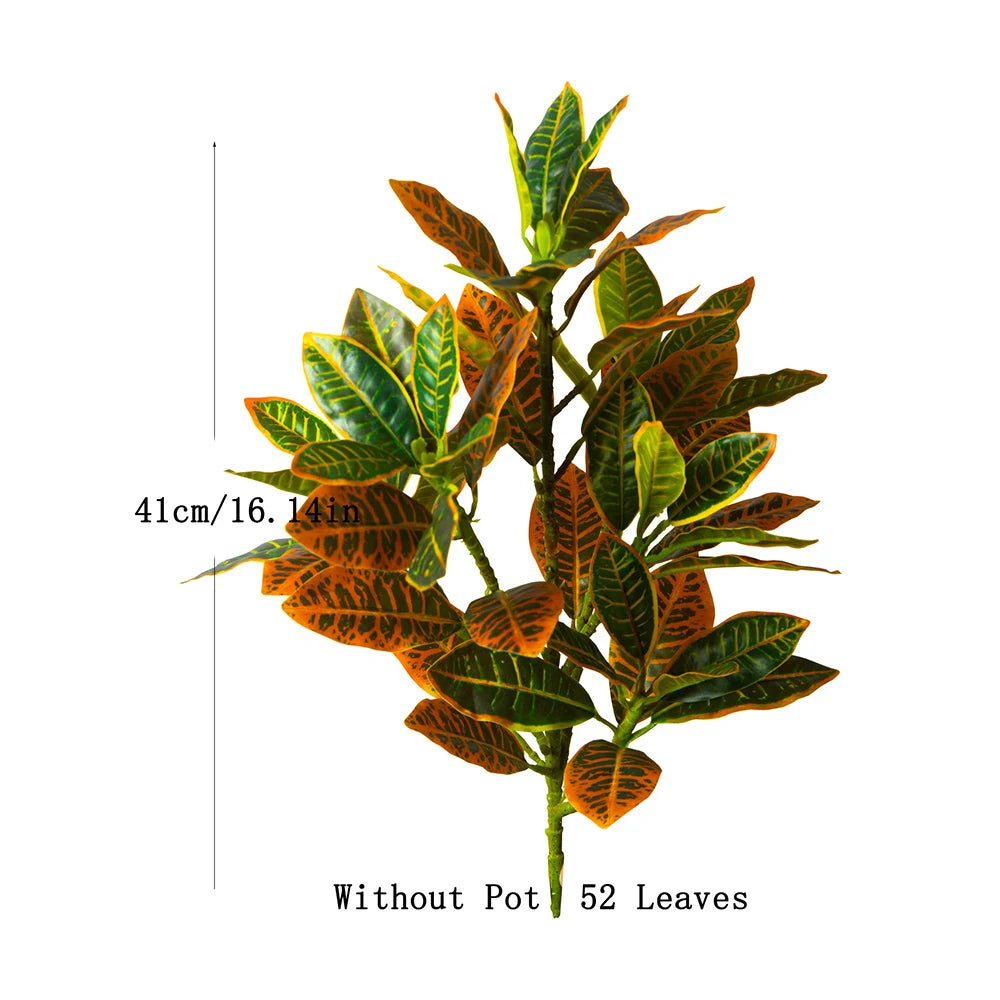 Ritadecor 24-41cm Fake Croton Plants Artificial Tropical
