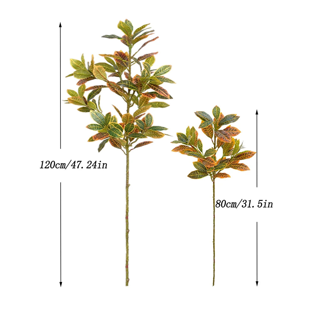 Ritadecor 80-120cm Artificial Croton Tree Fake Ficus