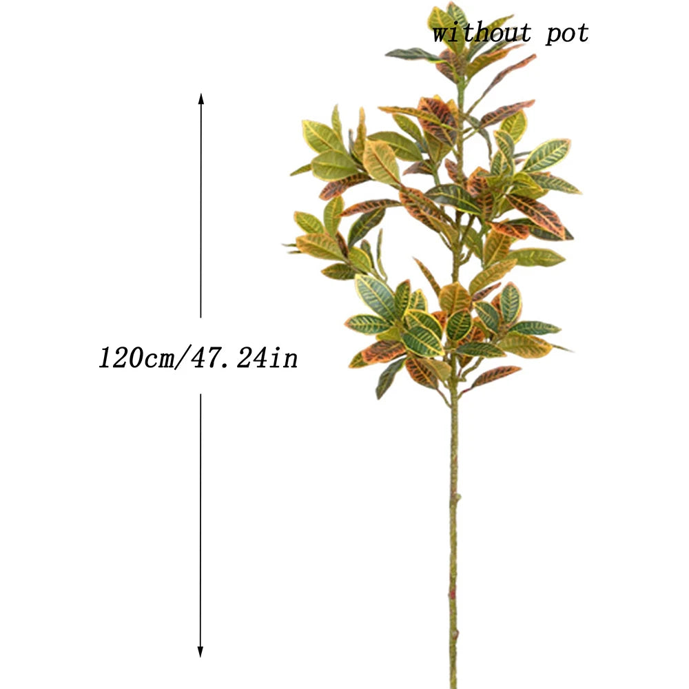 Ritadecor 80-120cm Artificial Croton Tree Fake Ficus