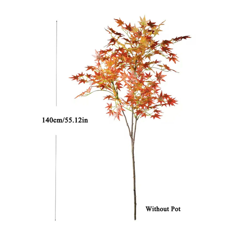 Ritadecor 70-140cm Artificial Red Maple Tree Fake Plant