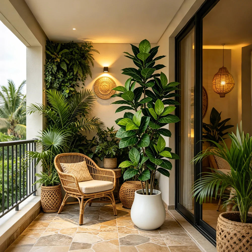 Ritadecor 70-130cm Artificial Banyan Tree Fake Ficus